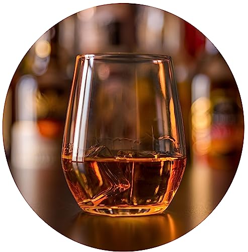 Topkapi 251.225 Whisky Tumbler McBob │ 2 Stück Whiskygläser XL │ Whisky D.O.F., Whisky on the Rocks, Whisky pur │ Bar & Lounge Serie │ H ~11 cm, V ~440 ml von Topkapi