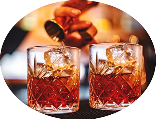 Topkapi Bar & Lounge 251.154 Negroni Gläser 3-TLG Cocktail Set Marco – Fabelhaft für Negroni, 345 ml, Genuss pur, inklusive Double Jigger zum Mixen von Topkapi