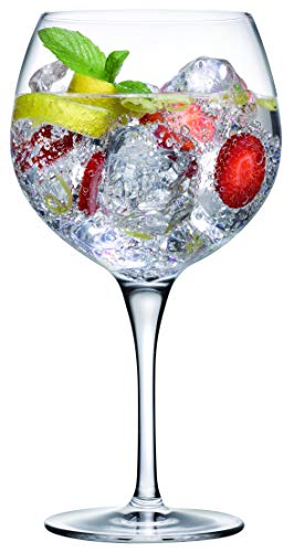 Topkapi Elite Gin Tonic XL 67085 Cocktailgläser – Bleifreies Kristallglas speziell für Gin and Tonic, Ballonglas, Cocktail Glas, 680ml, 6 Stück, Exzellenter Genuss von Gin Tonic von Topkapi
