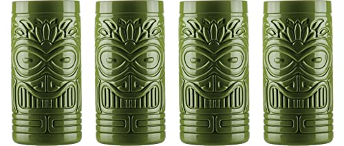 Topkapi Tiki Becher Bora – Tiki-Set Cocktailgläser Cocktailbecher, Tiki Bar Serie, 490 ml, XL (Green) von Topkapi