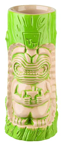 Topkapi Tiki Becher Konoki Tikti – Tiki-Set Cocktailgläser Cocktailbecher, Tiki Bar Serie, Keramik, H 18,3 cm, Tiki Becher, XL von Topkapi