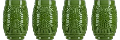 Topkapi Tiki Becher Mahana – Tiki-Set Cocktailgläser Cocktailbecher, Tiki Bar Serie, 490 ml, XL (Green) von Topkapi