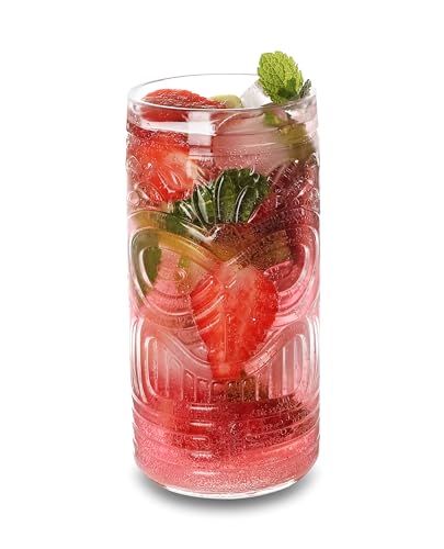 Topkapi Tiki Becher Okano – Tiki-Set Cocktailgläser Cocktailbecher für Mai Tai, Rum Cocktail, Tiki Bar Serie, H 15 cm, 490 ml, XL, 4 Stück von Topkapi