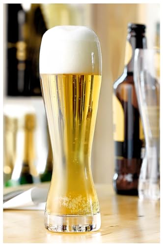 Topkapi Weizenbierglas Nauholz 0,5 Liter │ 2 Stück Weizenbier Gläser │0,5 Liter Glas (max. 670 ml) │ Profi-Glas für Weizenbier │ Spülmaschinenfest │ Bleifreies Kristallglas │ Made in Germany von Topkapi