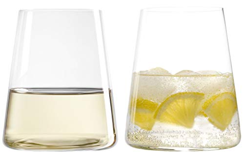 Topkapi Whisky Glas “Greenrock 38” für Whisky, Drinks, Bleifreies Kristallglas in Pyramidenform, Bar & Lounge Serie, H ~10 cm, V ~380 ml, 2 Stück, transparent von Topkapi