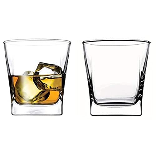 Topkapi Whisky Glas McMoulinn mit Sonderdesign für Whisky, Whisky on the Rocks, H ~9,1 cm, V ~310 ml, 2+1=3 Stück von Topkapi