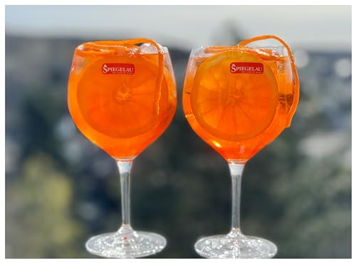 Topkapi elite Aperol Spritz Glas Schalkenbach I 4 Stück Aperol Spritz Gläser I XXL Größe I Spülmaschinenfest I Bleifreies Kristallglas I Bruchresistent I Brillant und klar I 630 ml von Topkapi