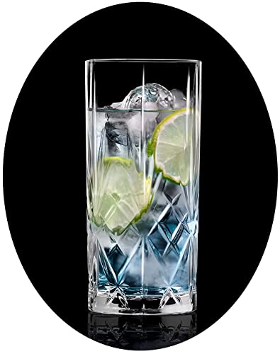 Topkapi elite Longdrink Glas Highball Melodia, bleifreies Kristallglas, Höhe 15 cm, 360 ml, 6 Stück von Topkapi