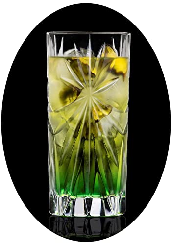 Topkapi elite Longdrink Glas Highball Oasis, bleifreies Kristallglas, Höhe 15 cm, 360 ml, 6 Stück von Topkapi