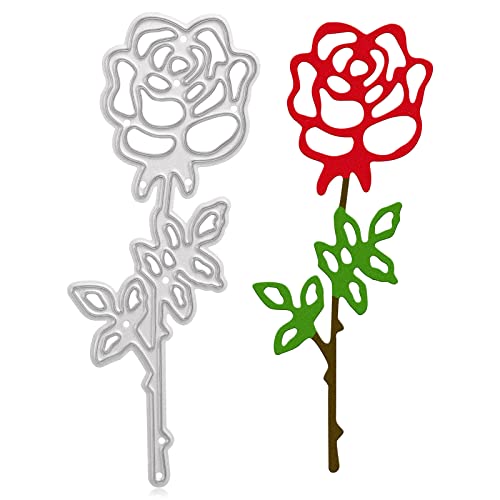 Tropker Metall-Schablone in Form einer Blume / Rose zum Basteln von Karten und für Fotoalben von Topker