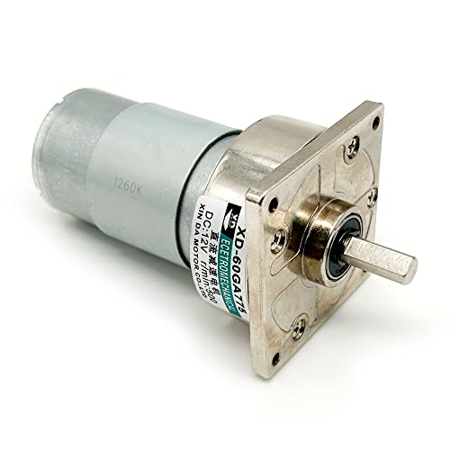 Toplionace 775 Getriebemotor, 12V Micro Reduzierstück 35W Einstellbarer Motor mit Hoher Drehmomentdrehzahl 24V DIY Langsamdrehzahl Gleichstrommotor XD-60GA775 (300u/min, 24V) von Toplionace