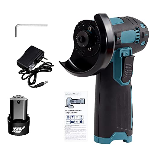 Toplionace Akku-Mini-Winkelschleifer mit 5000 U/min, Kabellose Hand-Winkelpoliermaschine, Ø 75mm von Toplionace