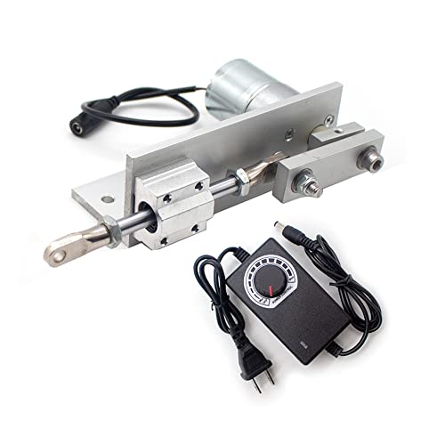 Toplionace DC 12/24V Mini Elektro Teleskopstange, Kleiner Automatischer Linearaktuator mit Hubkolbenmotor und Netzteil mit Einstellbarer Geschwindigkeit (120 U/min, 12V) von Toplionace