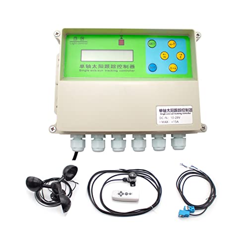 Toplionace Einachsiger Automatischer Solar Tracker Controller, Automatisches Solar Tracking System mit Säulenrotation und Windgeschwindigkeitssensor Fernbedienung (Einzelachse) von Toplionace