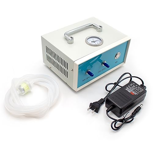 Toplionace Ölfreie Mini Membran Vakuumpumpe, Elektrische Kleine Labor Saugfilter Pumpe -80kpa 10L/min Probenahmepumpe 6mm Schnittstelle von Toplionace