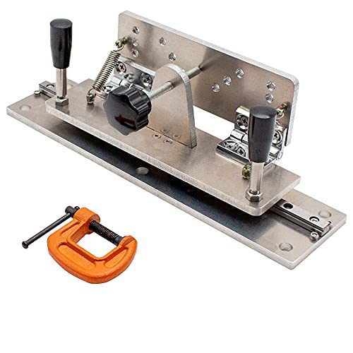 Toplionace Universal Messerschärfer Vorrichtung mit Beweglicher Schiene, Bandschleifer Messerhalter Schärf Locator Manueller Messerschärfer Clip + 260mm Schiene & G Clip von Toplionace