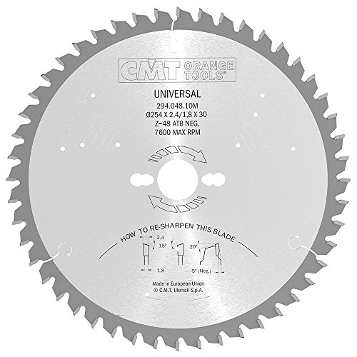 CMT ORANGE TOOLS 294.048.10M - QUERSCHNITTSÄGE 254X2.4X30 Z=48-5° WECHSELZAHN von CMT