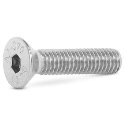 Topnorm24 - Senkschrauben Edelstahl M12x35 mm - 10 Stück mit Innensechskant DIN 7991 V2A A2 VA Schrauben metrisches Vollgewinde für Muttern und Unterlegscheiben (M12x35 (10 Stück) von Topnorm24
