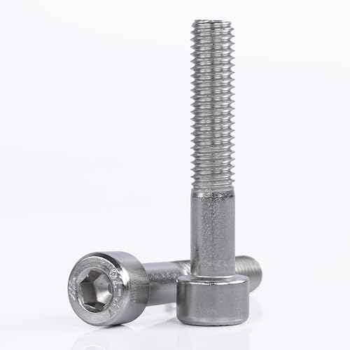 Zylinderschrauben Edelstahl Innensechskant - M10x60 - (10 Stück) - DIN 912 (ISO 4762) Teilgewinde Zylinderkopfschrauben - A2 V2A rostfreier Edelstahl (M10x60 (10 Stück)) von Topnorm24