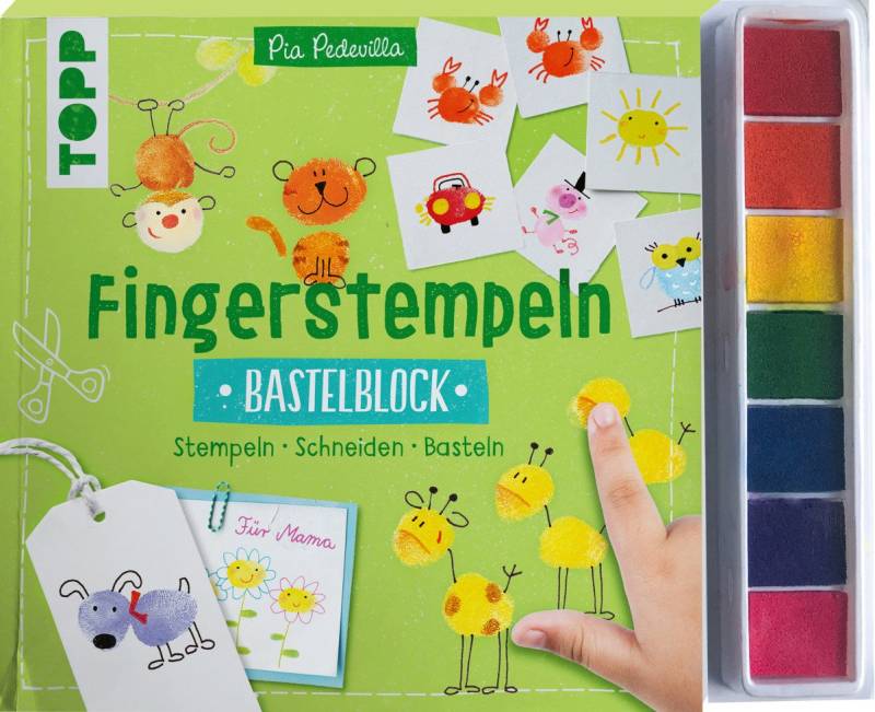 Fingerstempeln -Bastelblock mit Stempelfarbe Fingerstempeln -Bastelblock mit Stempelfarbe von Topp