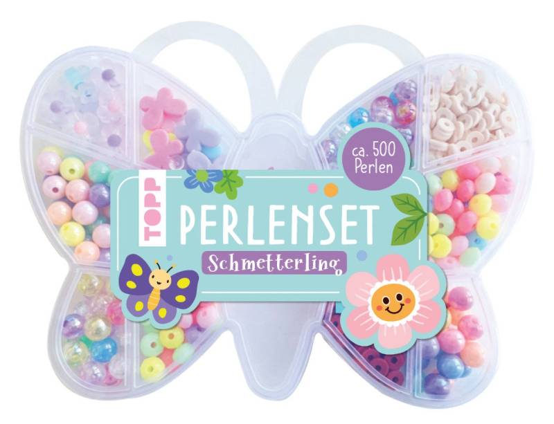 Topp Bastelperlen Perlenset Schmetterlinge, 125g von Topp