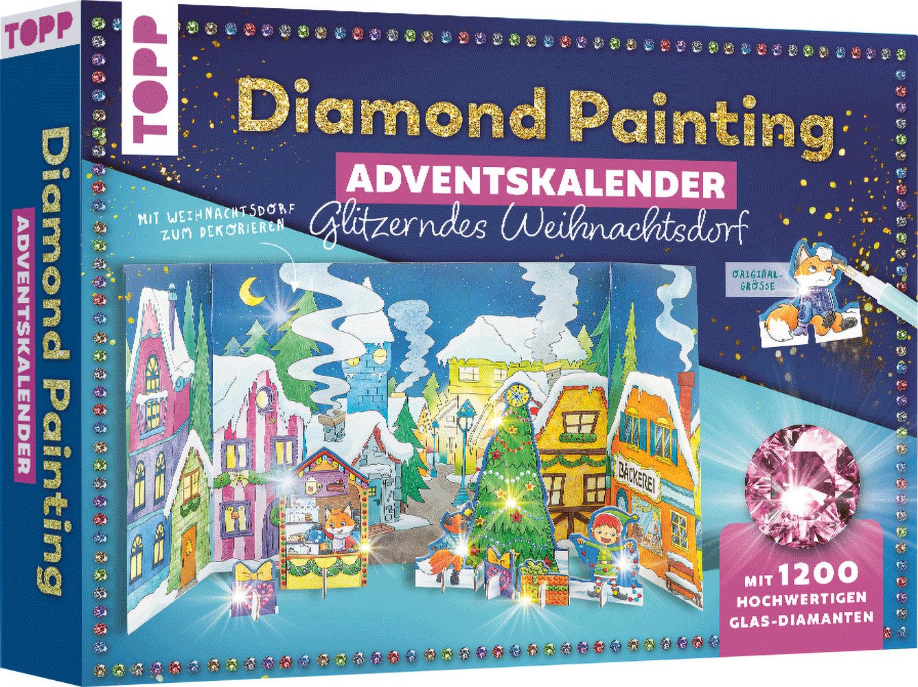 Topp Kalender zum Selbstbasteln Kreativ-Set Diamond Painting - Adventskalender Gli von Topp