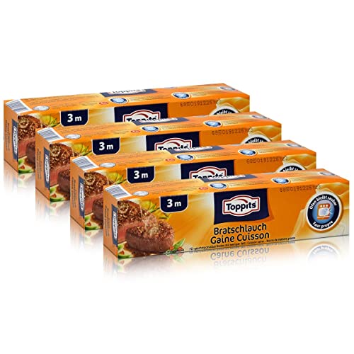 4x Toppits Aroma Bratschlauch 3 m - Ofen bleibt sauber von Toppits