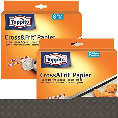Toppits® Cross & Frit Papier Back-Spezialpapier Snackpapier 8 Bögen (2er Pack) von Toppits