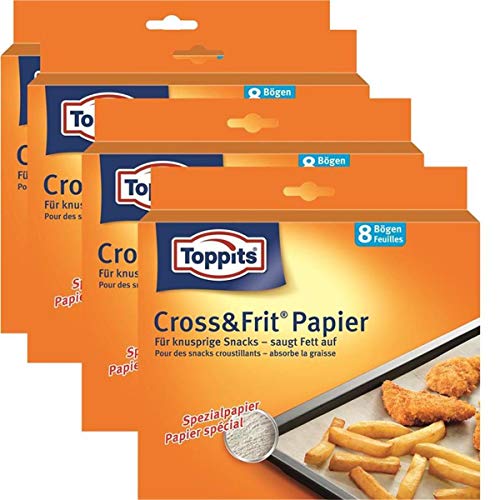 Toppits® Cross & Frit Papier Back-Spezialpapier Snackpapier 8 Bögen (4er Pack) von Toppits