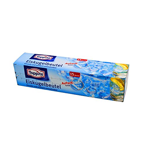 Toppits® Eiskugel-Beutel (15 Beutel / 300 Eiskugeln) - Kugelform, Kunststoff, 20x20 cm, einzeln entnehmbar von Toppits