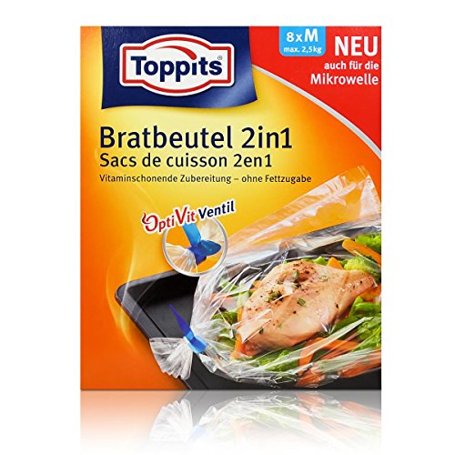 Toppits 207982 Bratbeutel, 250 x 380 mm, 8 Stück von Toppits