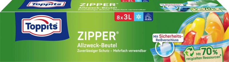 Toppits Allzweckbeutel 3 L, 8 Stück Toppits Allzweckbeutel 3 L, 8 Stück von Toppits