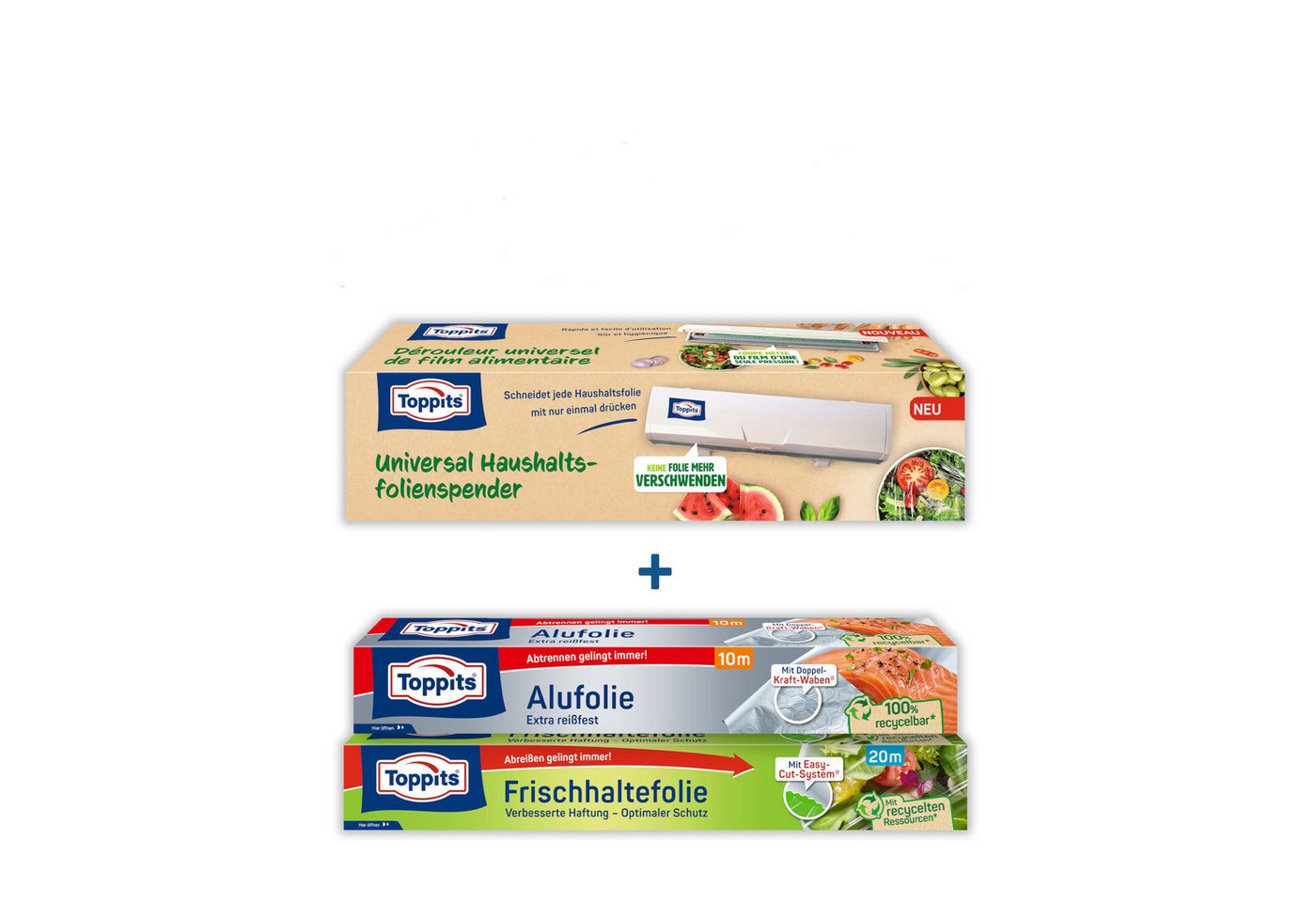 Toppits Aufbewahrungsbox Toppits Folienspender Folienabroller Folienschneider Alufolie Toppits Aufbewahrungsbox Toppits Folienspender Folienabroller Folienschneider Alufolie von Toppits