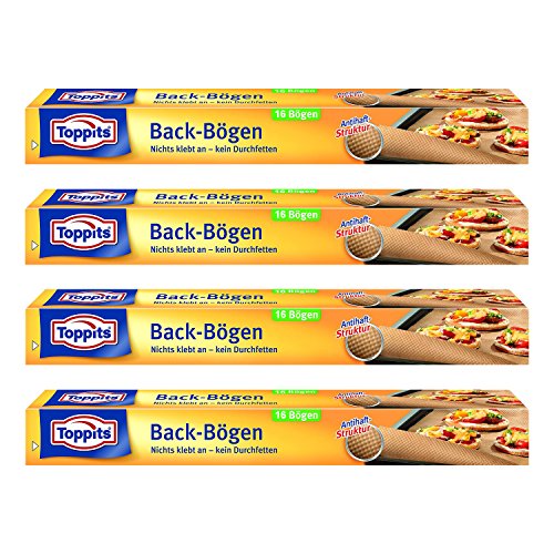Toppits Backpapier 16 Blatt (42 x 38cm), 4er Pack (4 x 16 Blatt) von Toppits