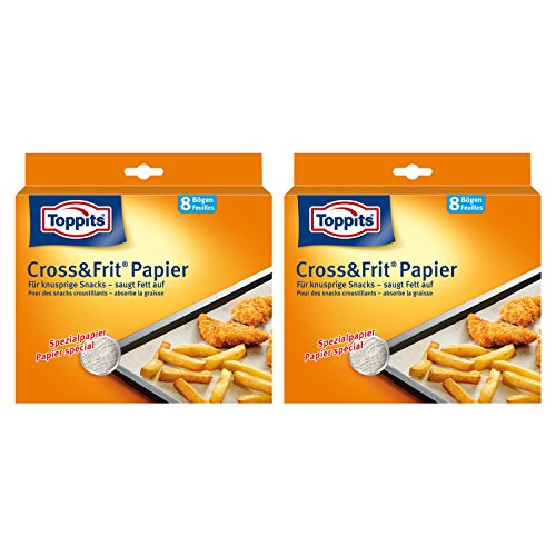 Toppits Cross & Frit Papier (37cm x 30cm), 2er Pack (2 x 8 Bögen) von Toppits