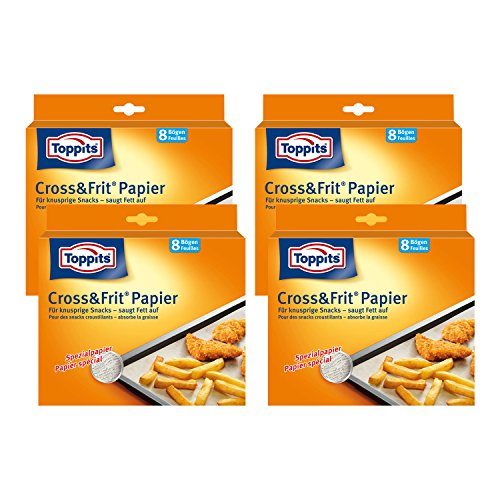 Toppits Cross & Frit Papier (37cm x 30cm), 4er Pack (4 x 8 Bögen) von Toppits