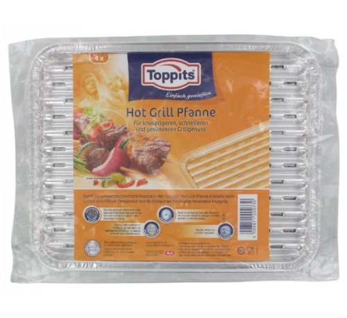 Toppits Hot Grill Pfanne (4 St.) 3er Pack 3 X 4 St. von Toppits