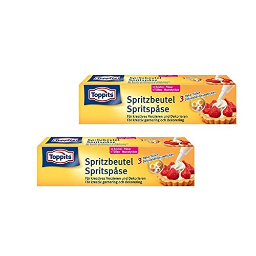 Toppits Spritz-Beutel für kreatives Verzieren undDekorieren (2er Pack) von Toppits