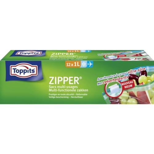 Toppits Zipper Multi-Funktions-Taschen 1L 12 Stück von Toppits