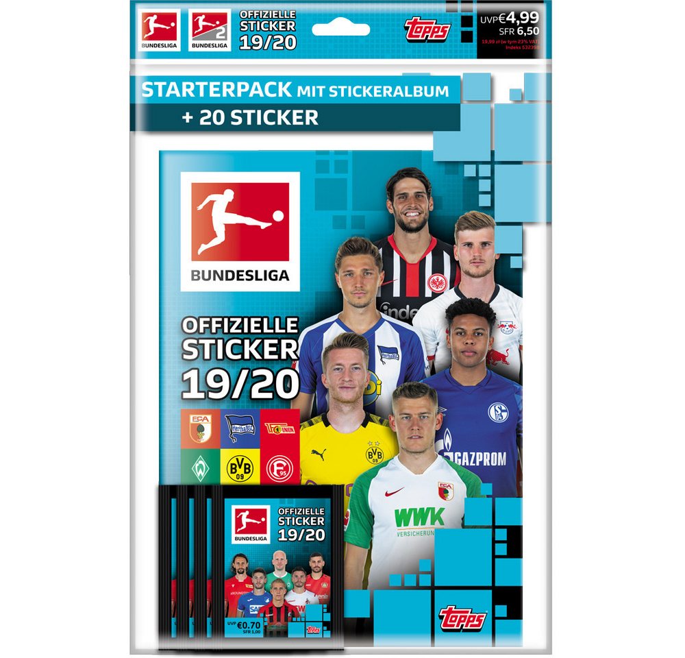Topps Bücher-Adventskalender Topps Bundesliga Sammelsticker 2019/20 - 1 Album inkl. 4 Tüten Topps Bücher-Adventskalender Topps Bundesliga Sammelsticker 2019/20 - 1 Album inkl. 4 Tüten von Topps