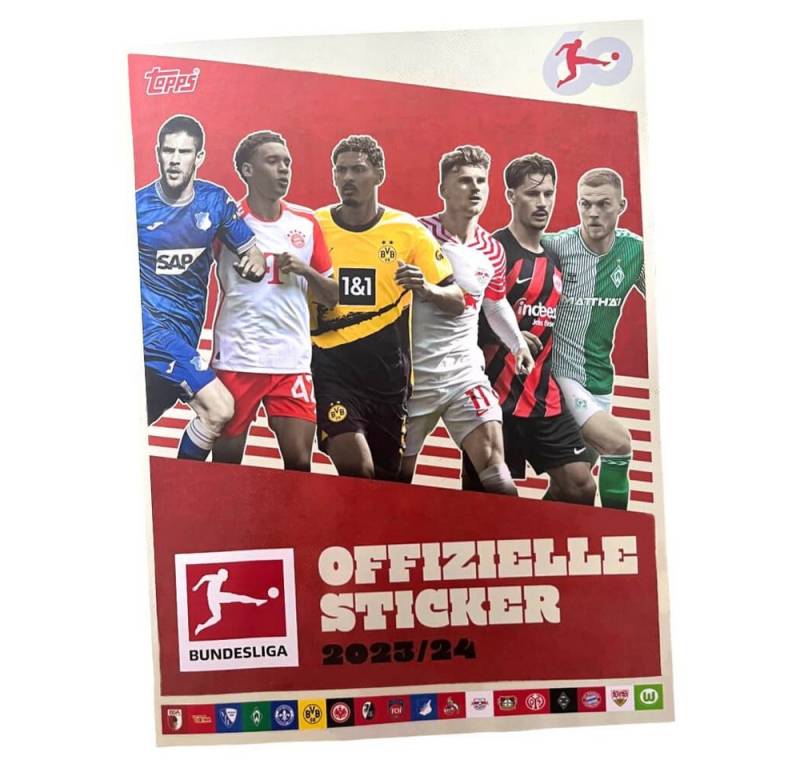 Topps Sticker Topps Bundesliga Sticker 2024 - Fußball Sammelsticker - 1 Sammelalbum, (Set), Bundesliga Sticker 2024 - 1 Sammelalbum von Topps