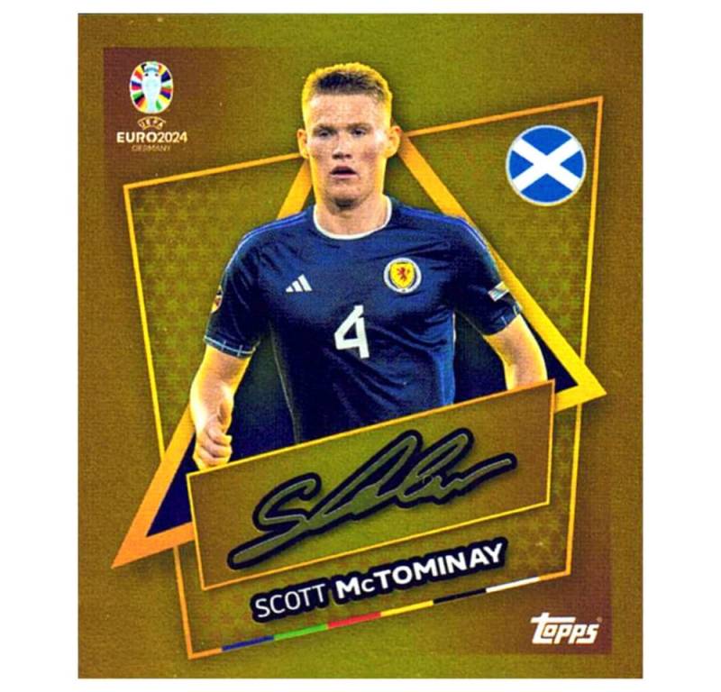Topps Sticker Topps UEFA EURO 2024 Fußball EM Sammelsticker - Gold Signature Sticker, (Set), UEFA EURO 2024 - Gold Signature Sticker - Scott McTominay von Topps