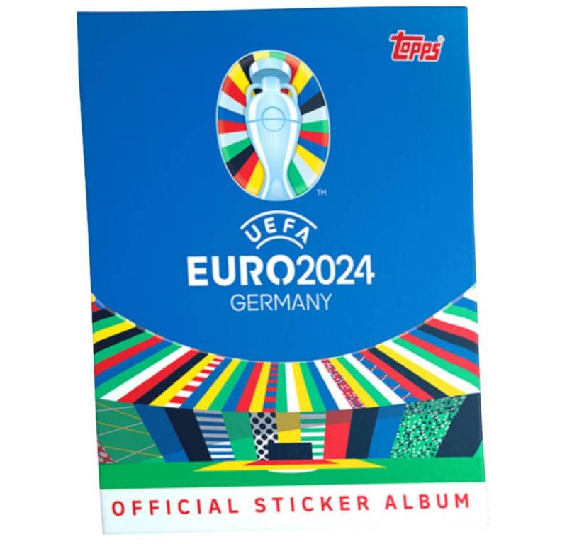 Topps Sticker Topps UEFA EURO 2024 Sticker - Fußball EM Sammelsticker - 1 Sammelalbu, (Set), UEFA EURO 2024 Sticker - 1 Sammelalbum von Topps