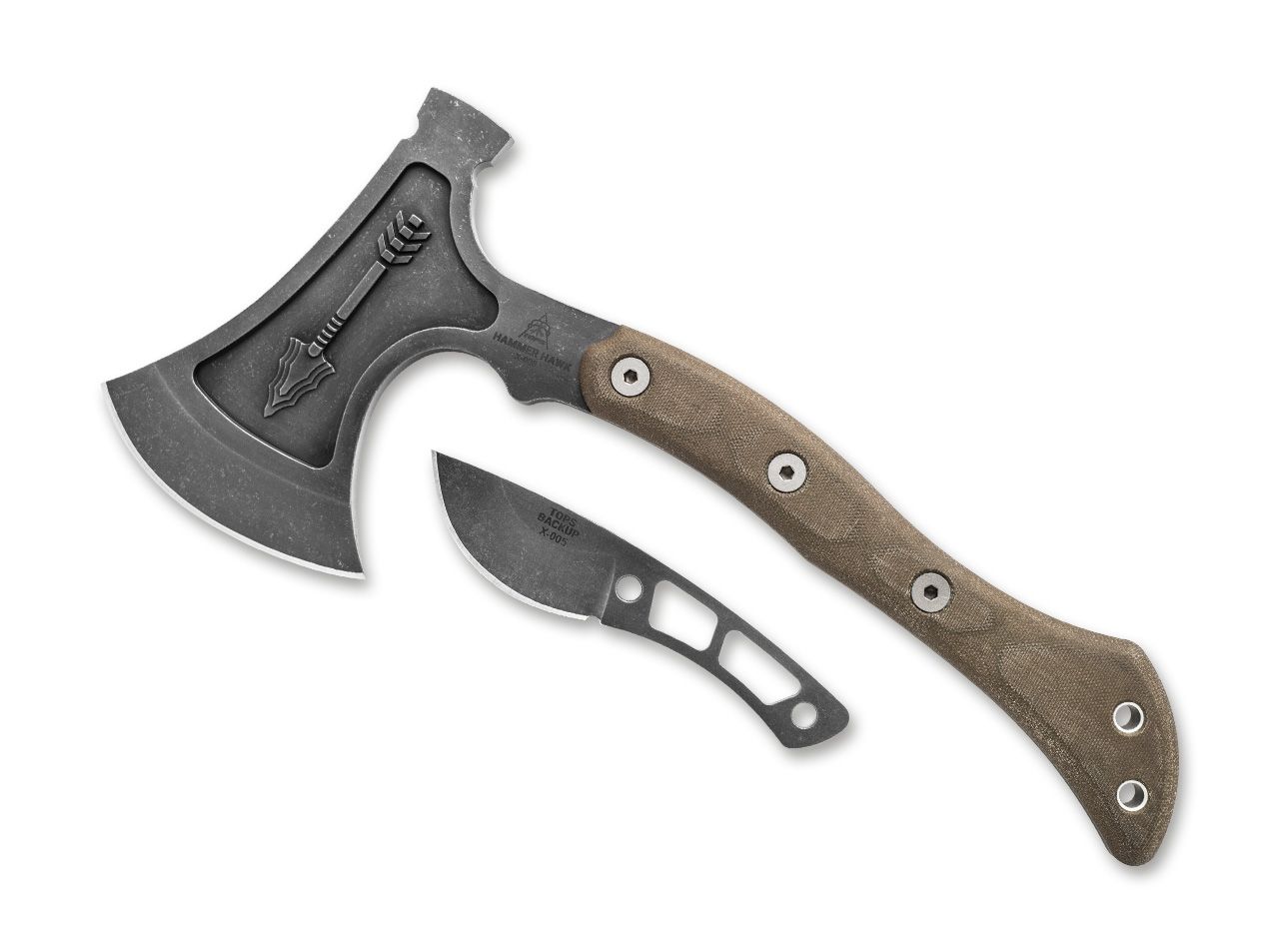 Hammer Hawk mit Backup-Messer von Tops Knives