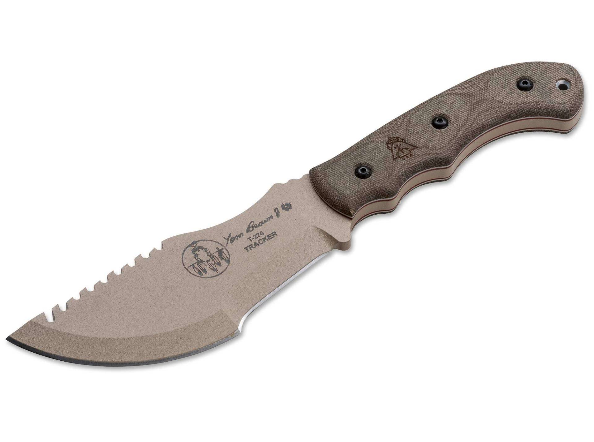 Tom Brown Tracker Tan Outdoor Messer von Tops Knives