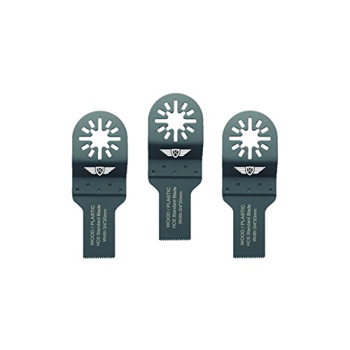 3 x 20mm TopsTools UN20F_3 Holz Schneideklingen Kompatibel mit Bosch Fein (nicht StarLock) Makita Milwaukee Einhell Ergotools Hitachi Parkside Ryobi Worx Workzone Multifunktionswerkzeug-Zubehör von TopsTools