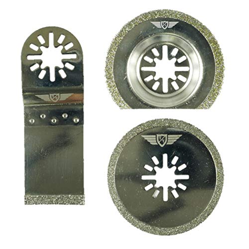 3 x TopsTools UNK3DA Diamant-Fugenklingen kompatibel mit Bosch Fein (nicht StarLock) Makita Milwaukee Einhell Ergotools Hitachi Parkside Ryobi Worx Workzone Multifunktionswerkzeug-Zubehör von TopsTools