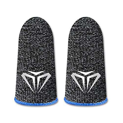 10 Stück Gaming-Fingerspitzen-Ärmel rutschfeste Touchscreen-Handschuhe Ölbeständige 24-Pin-Strick-Tragbare Abdeckungen Grün Typ 1, Blau Typ 1 von Topsevie