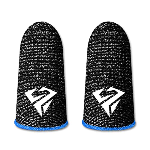 10 Stück Gaming-Fingerspitzen-Ärmel rutschfeste Touchscreen-Handschuhe Ölbeständige 24-Pin-Strick-Tragbare Abdeckungen Grün Typ 1, Blau Typ 2 von Topsevie