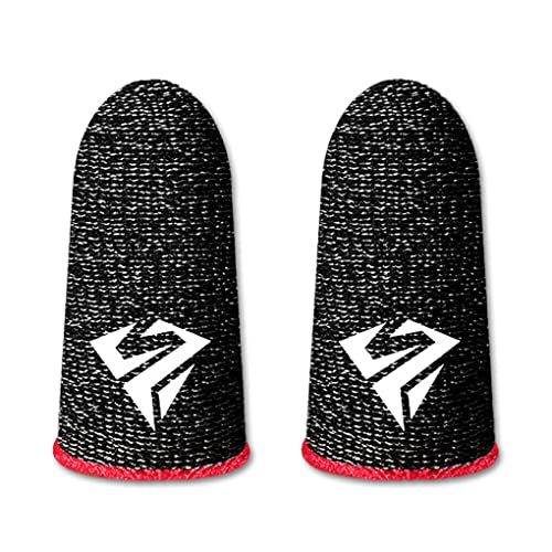 10 Stück Gaming-Fingerspitzen-Ärmel rutschfeste Touchscreen-Handschuhe Ölbeständige 24-Pin-Strick-Tragbare Abdeckungen Grün Typ 1, Roter Typ 2 von Topsevie